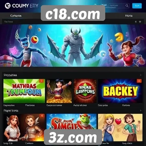 Visão geral das ofertas de jogos no c18.com
